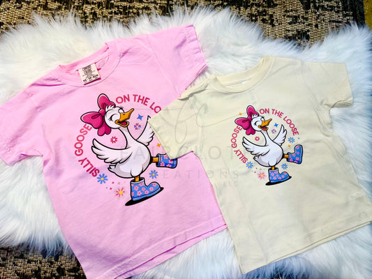 Silly Goose on Loose- Floral Boots