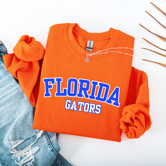 Curved Florida Gators- Blue/White