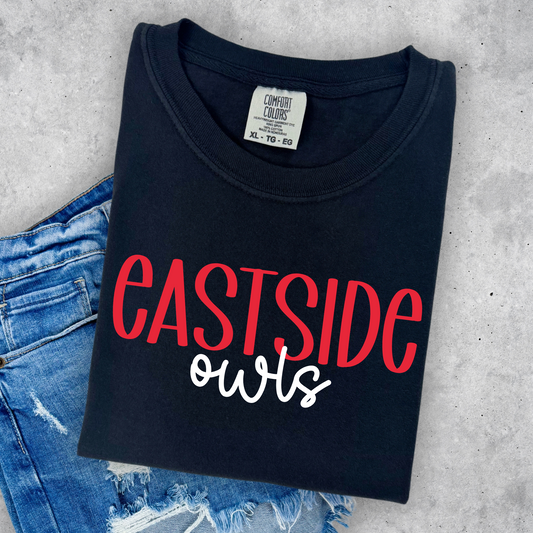 Eastside Owls- Preppy- Red and White