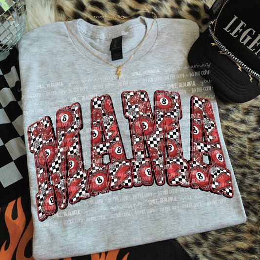 Eight Ball Red Checkered Mama