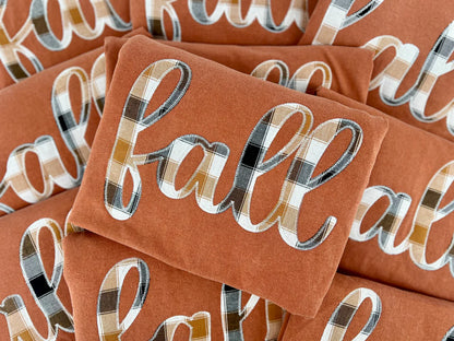 Fall Cursive Embroidered Applique