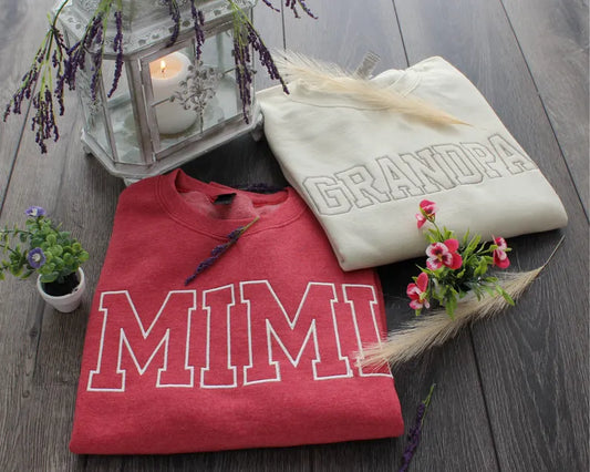 Custom Embroidered Outline Name