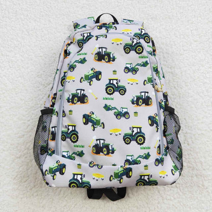 Green Tractor Full Zip Front Bookbag