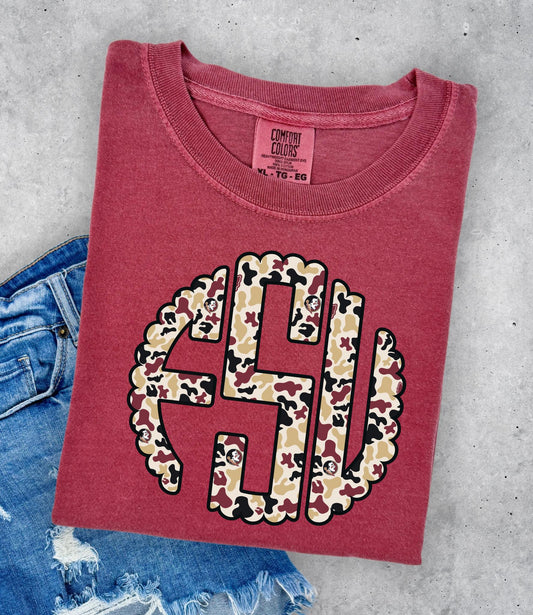 FSU Camo Initials