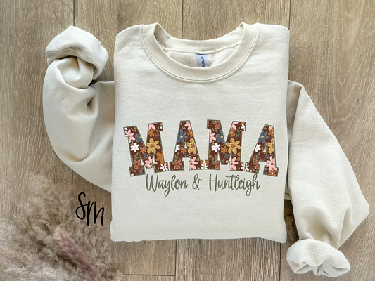 Fall Floral Customized Mama
