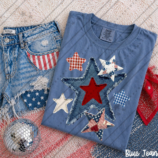 Faux Blue Jean Stars Sets