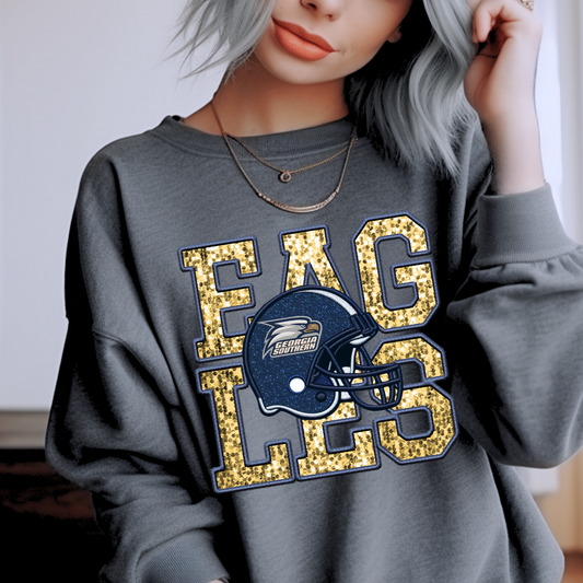 Faux Glitter Georgia Southern Eagles
