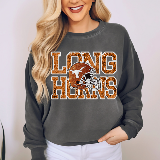 Faux Glitter Longhorns