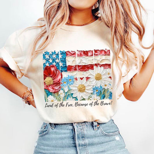Faux Painted American Flag