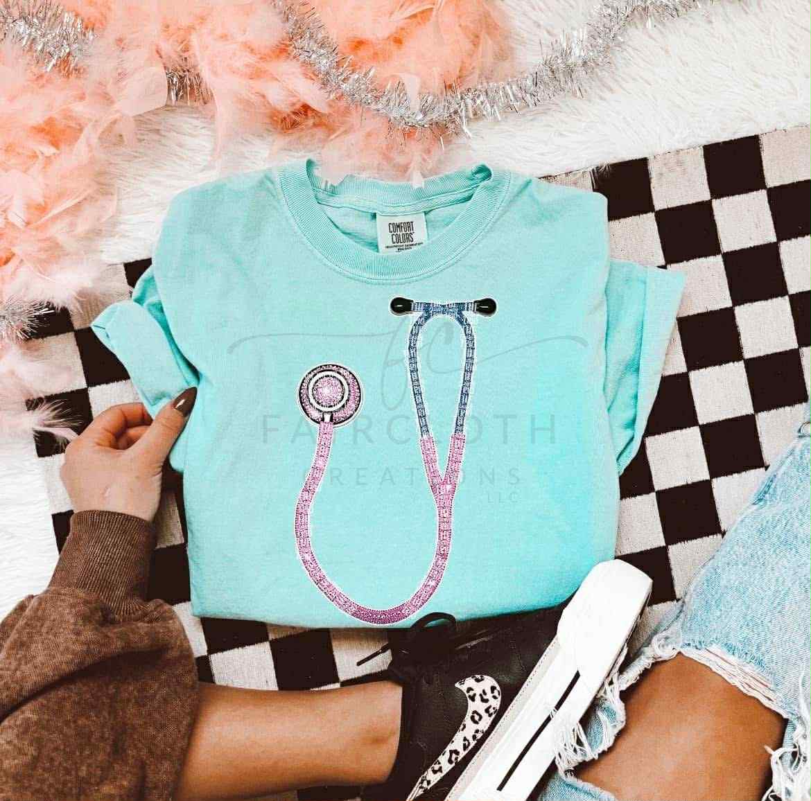 Faux Rhinestone Stethoscope