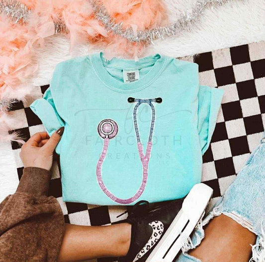 Faux Rhinestone Stethoscope