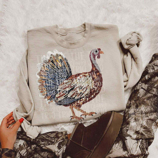 Faux Rhinestone Turkey
