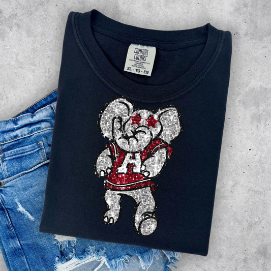 Faux Sequin Elephant