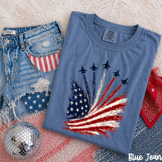 Flag Turning Into Jets