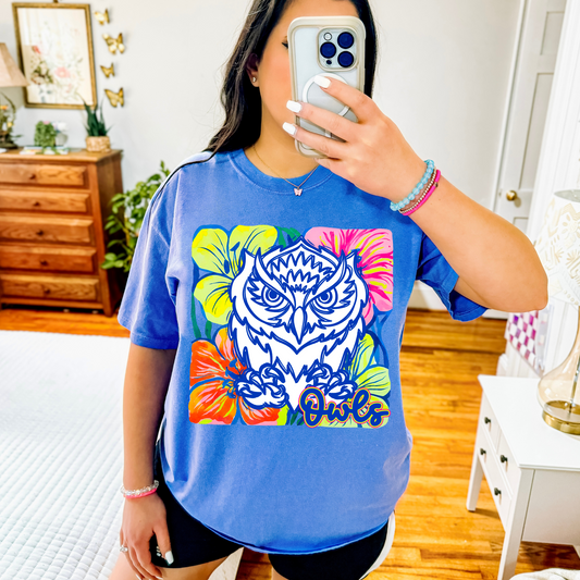 Floral Owl Mascot