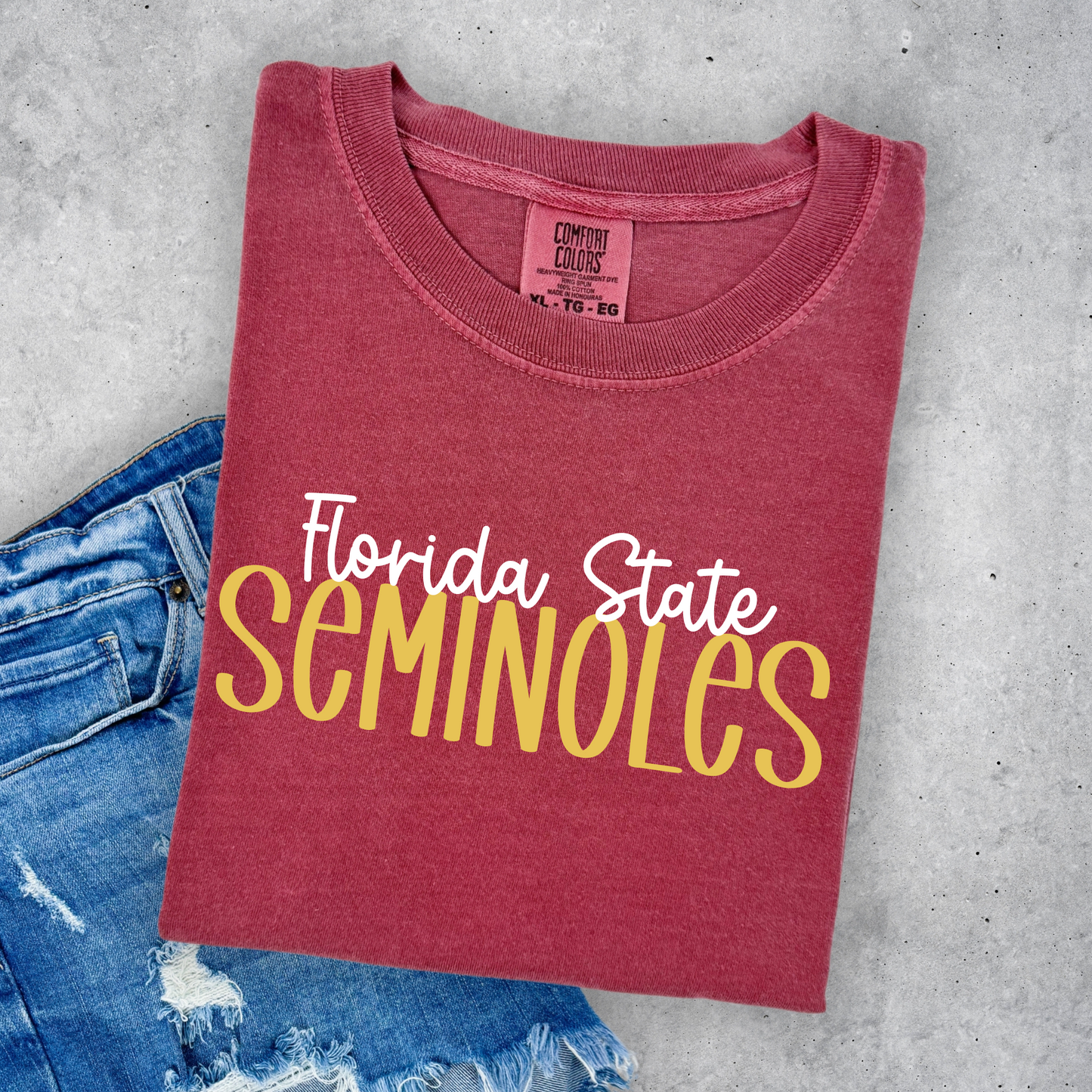 Florida State Seminoles- Preppy- White and Gold