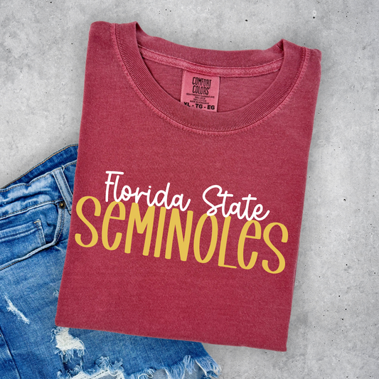 Florida State Seminoles- Preppy- White and Gold