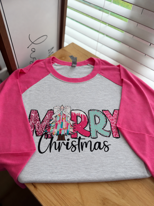 RTS- Merry Pink Raglan