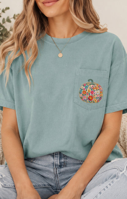 Floral Embroidered Pumpkin