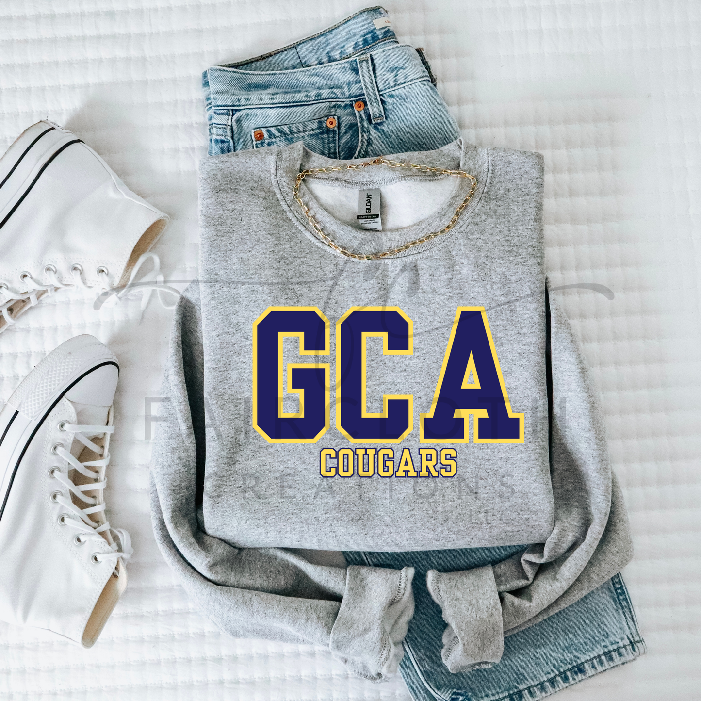 GCA Straight with Navy and Gold