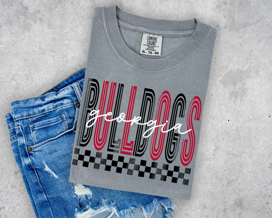 Georgia Bulldogs Checkered Bottom