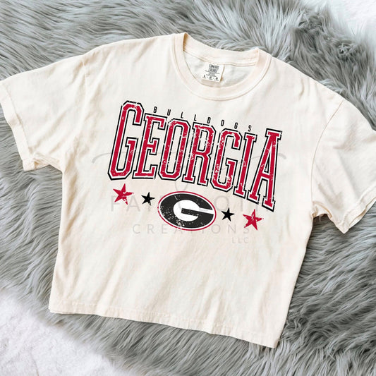 Georgia Bulldogs Red and Black Stars