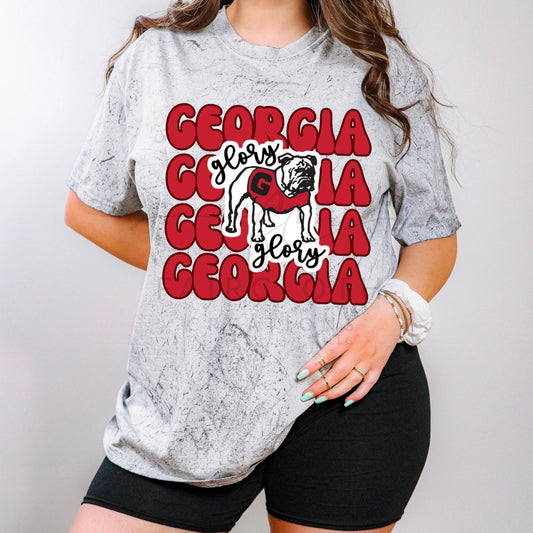 Glory Glory UGA Georgia Stacked