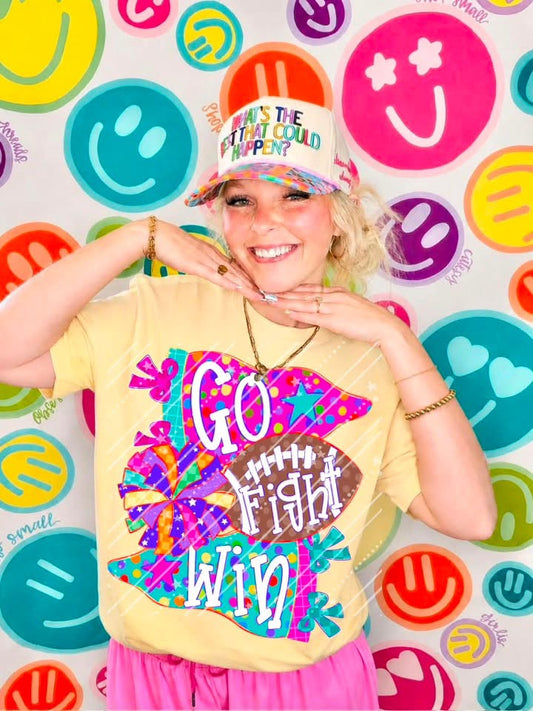 Go Fight Win Neon Confetti