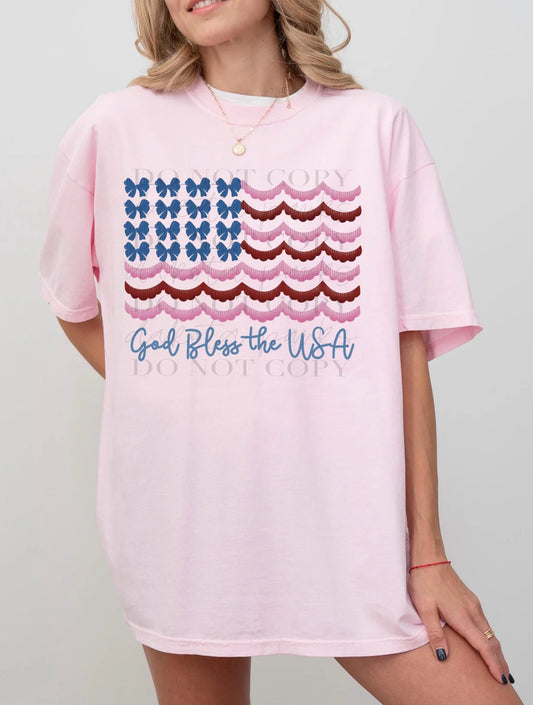 God Bless the USA Coquette Flag