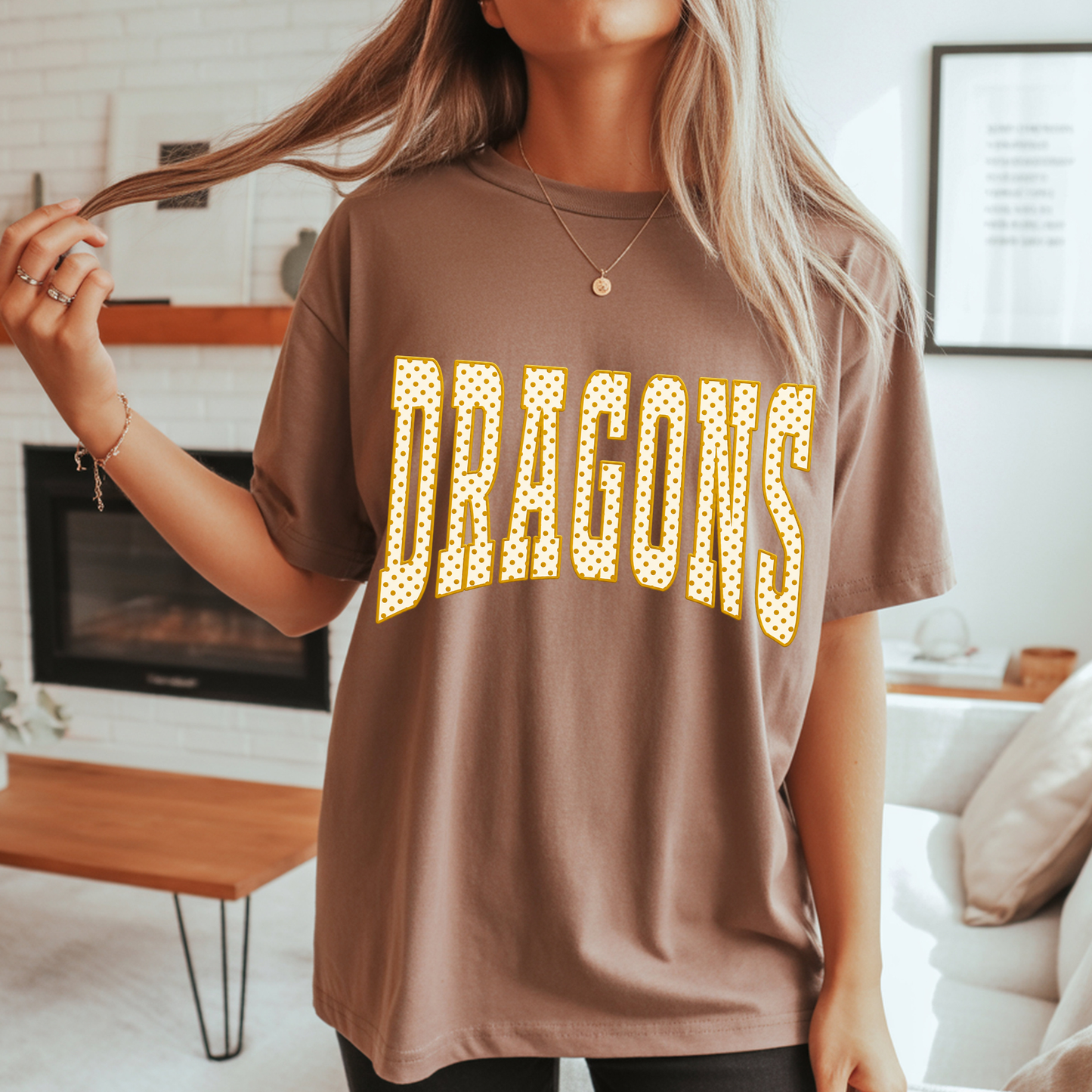 Gold Polka Dot Dragons