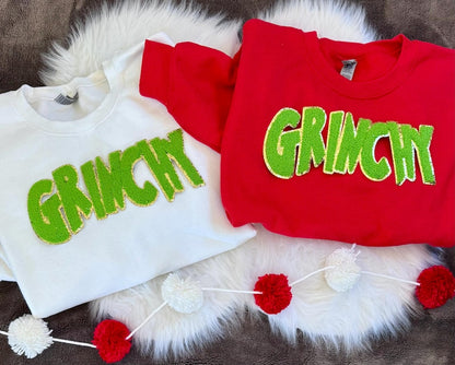 Green Grinchy Chenille Patch