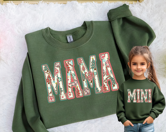Green Red Christmas mama Mini