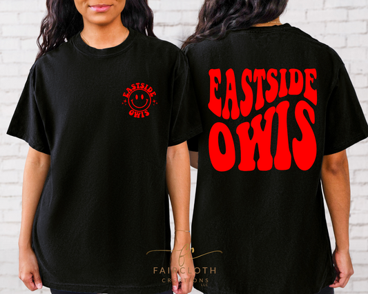 Groovy Eastside Owls Red