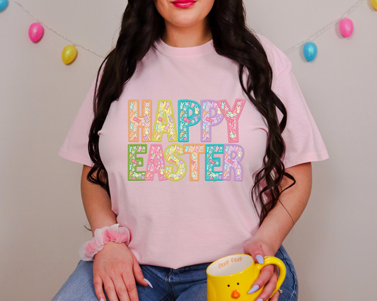 Happy Easter Bunny Neon Words