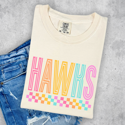 Hawks Colorful Checkered Underline
