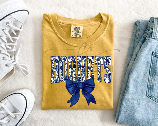 Hornets Navy Floral with Bow