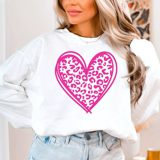 Hot Pink Leopard Heart