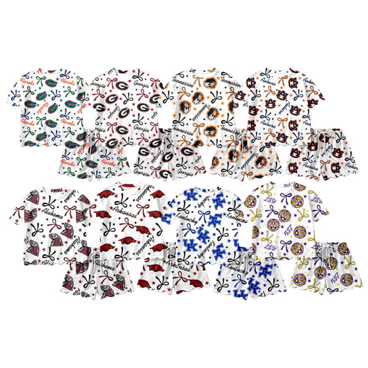 Scallop Short Sets- Girls- COLLEGE TEAMS- PREORDER- ARRIVE IN APRIL