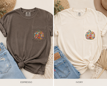 Floral Embroidered Pumpkin