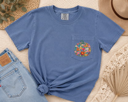 Floral Embroidered Pumpkin
