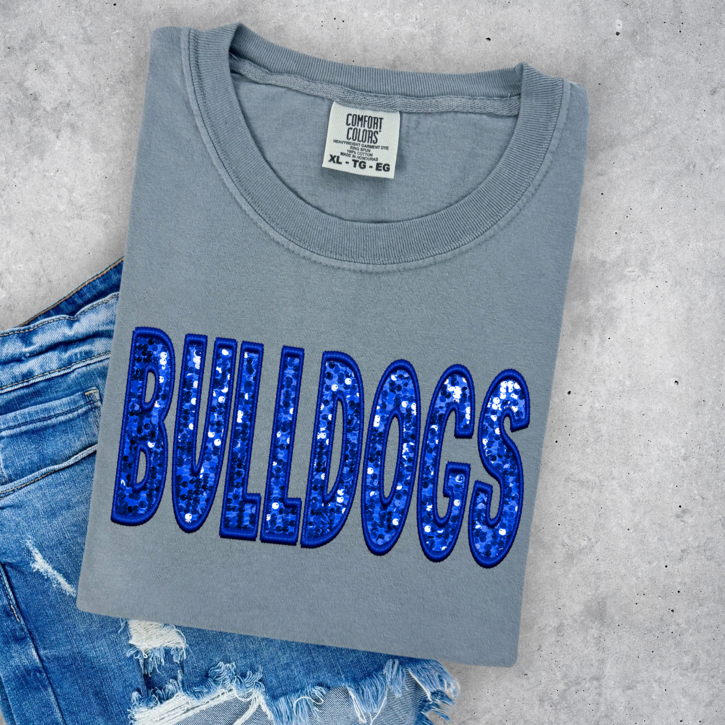 Faux Blue Shiver Bulldogs