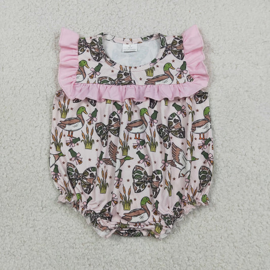Pink Mallard & Camo Bows Ruffle Baby Bubble
