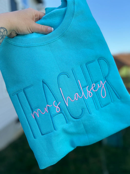 Embroidered Two Tone Name
