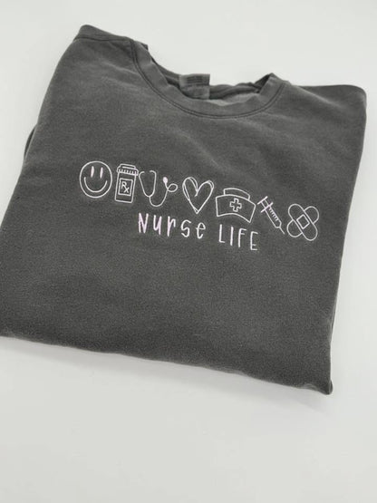 Nurse Life- Embroidered