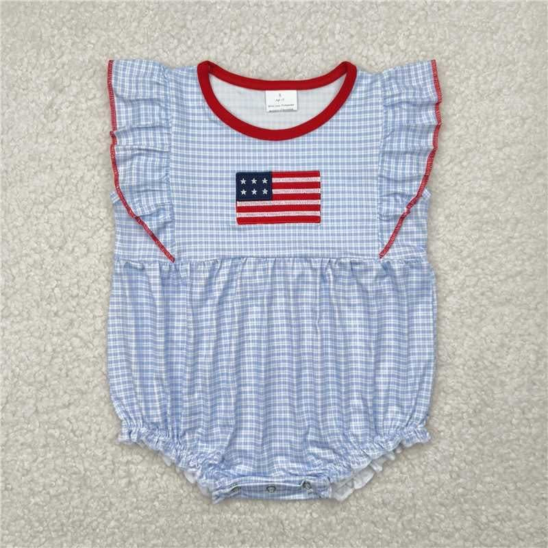 American Flag Shoulder Ruffle Bubble