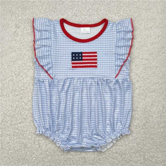 American Flag Shoulder Ruffle Bubble