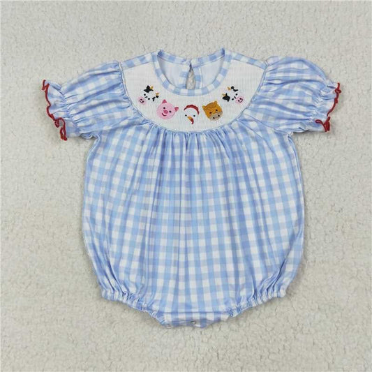Farm Animals Blue Smock Bubble