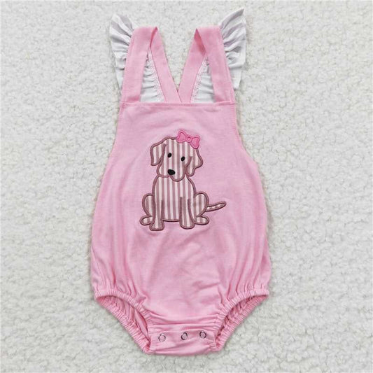 Pink Dog Applique Bubble