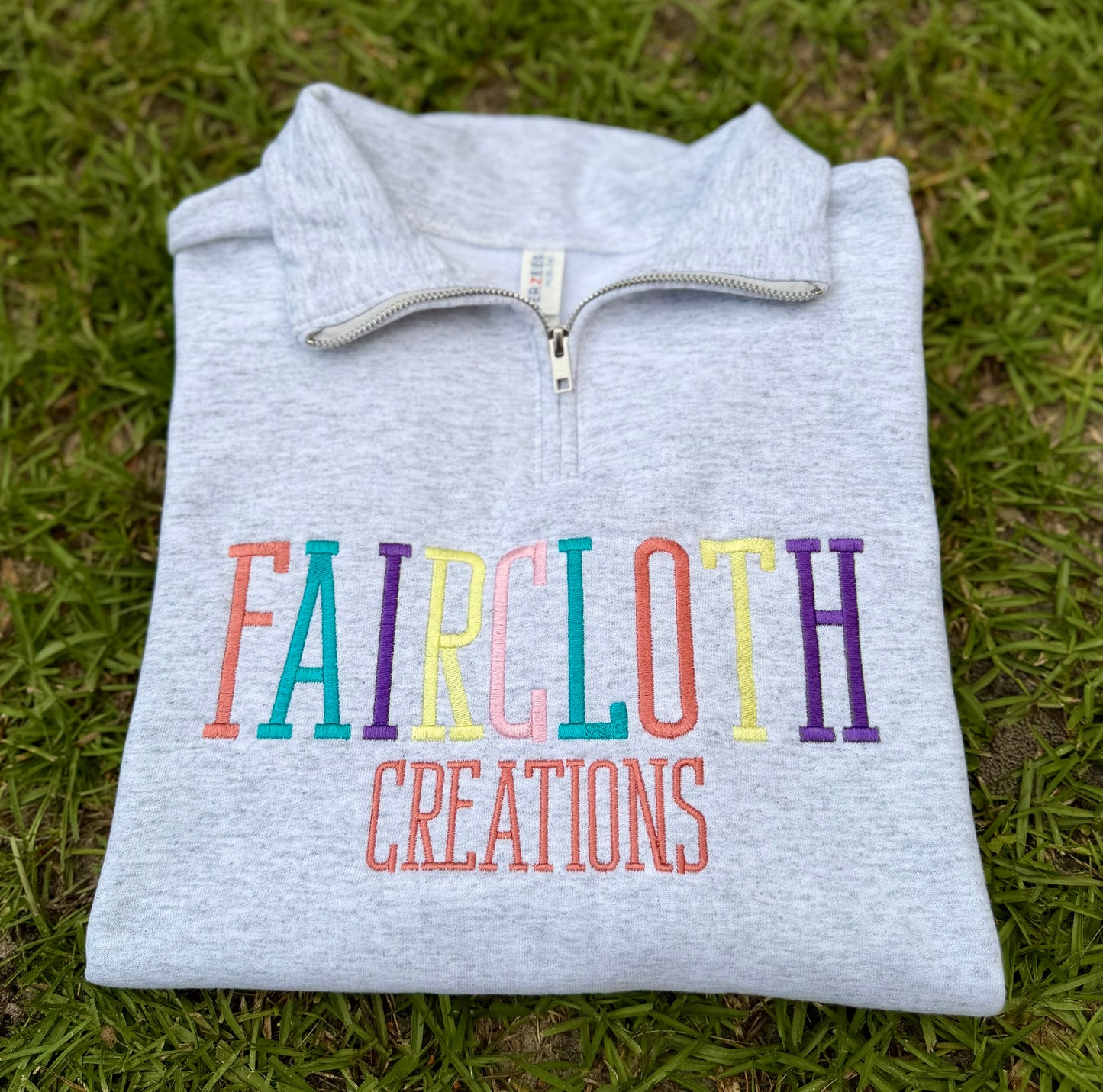 Personalized Business Name Embroidered Quarter Zip