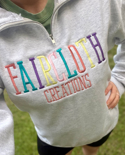 Personalized Business Name Embroidered Quarter Zip